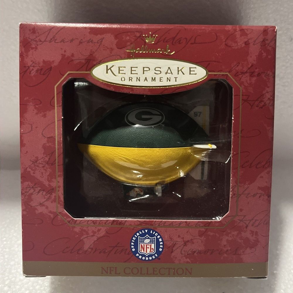 Hallmark Keepsake Green Bay Packers 1997‎ NFL Collection Football Vtg Ornament